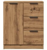 VidaXL Dressoir 60x30x70 cm bewerkt hout artisan eikenkleurig