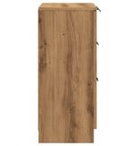 VidaXL Dressoir 60x30x70 cm bewerkt hout artisan eikenkleurig