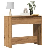 VidaXL Wandtafel 89x41x76,5 cm bewerkt hout artisanaal eikenkleurig