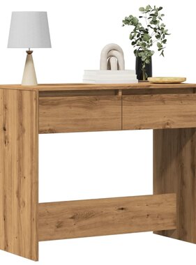 VidaXL Wandtafel 89x41x76,5 cm bewerkt hout artisanaal eikenkleurig