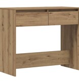 VidaXL Wandtafel 89x41x76,5 cm bewerkt hout artisanaal eikenkleurig