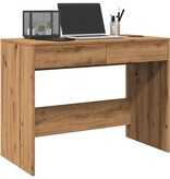 VidaXL Bureau 101x50x76,5 cm bewerkt hout artisanaal eikenkleur