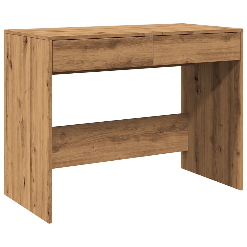 VidaXL Bureau 101x50x76,5 cm bewerkt hout artisanaal eikenkleur