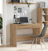 VidaXL Bureau 101x50x76,5 cm bewerkt hout artisanaal eikenkleur