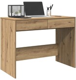 VidaXL Bureau 101x50x76,5 cm bewerkt hout artisanaal eikenkleur