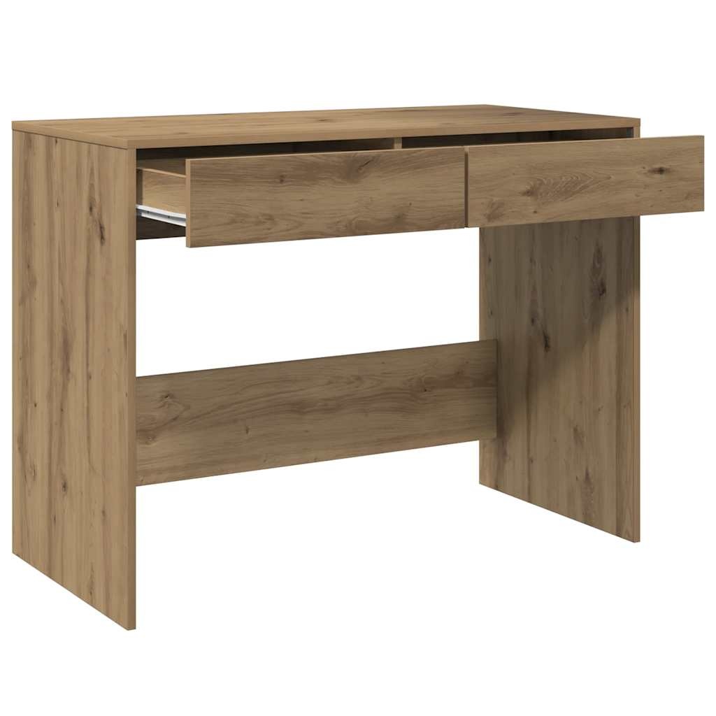 VidaXL Bureau 101x50x76,5 cm bewerkt hout artisanaal eikenkleur