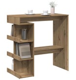 VidaXL Bartafel met opbergrek 100x48x101,5 cm artisanaal eikenkleurig
