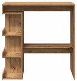 VidaXL Bartafel met opbergrek 100x48x101,5 cm artisanaal eikenkleurig