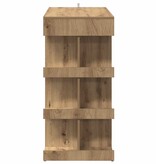 VidaXL Bartafel met opbergrek 100x48x101,5 cm artisanaal eikenkleurig