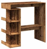 VidaXL Bartafel met opbergrek 100x48x101,5 cm oud houtkleurig