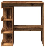 VidaXL Bartafel met opbergrek 100x48x101,5 cm oud houtkleurig