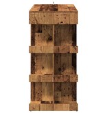 VidaXL Bartafel met opbergrek 100x48x101,5 cm oud houtkleurig
