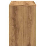 VidaXL Schoenenbankje 80x30x45 cm bewerkt hout artisanaal eikenkleur