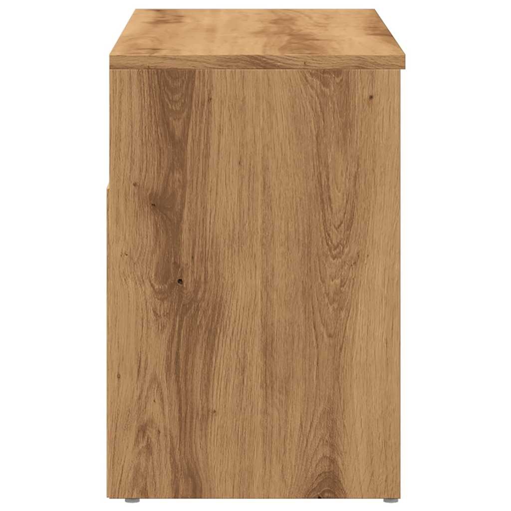 VidaXL Schoenenbankje 80x30x45 cm bewerkt hout artisanaal eikenkleur