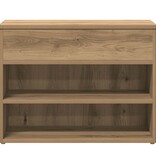 VidaXL Schoenenbankje 60x30x45 cm bewerkt hout artisanaal eikenkleur