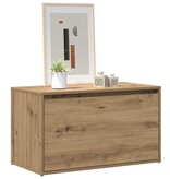 VidaXL Halbankje 80x40x45 cm bewerkt hout artisanaal eikenkleur