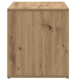 VidaXL Halbankje 80x40x45 cm bewerkt hout artisanaal eikenkleur