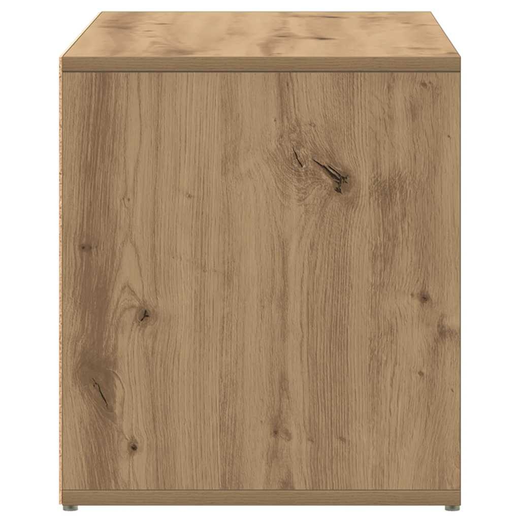 VidaXL Halbankje 80x40x45 cm bewerkt hout artisanaal eikenkleur