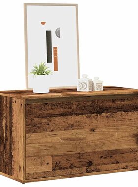 VidaXL Halbankje 80x40x45 cm bewerkt hout oud houtkleurig