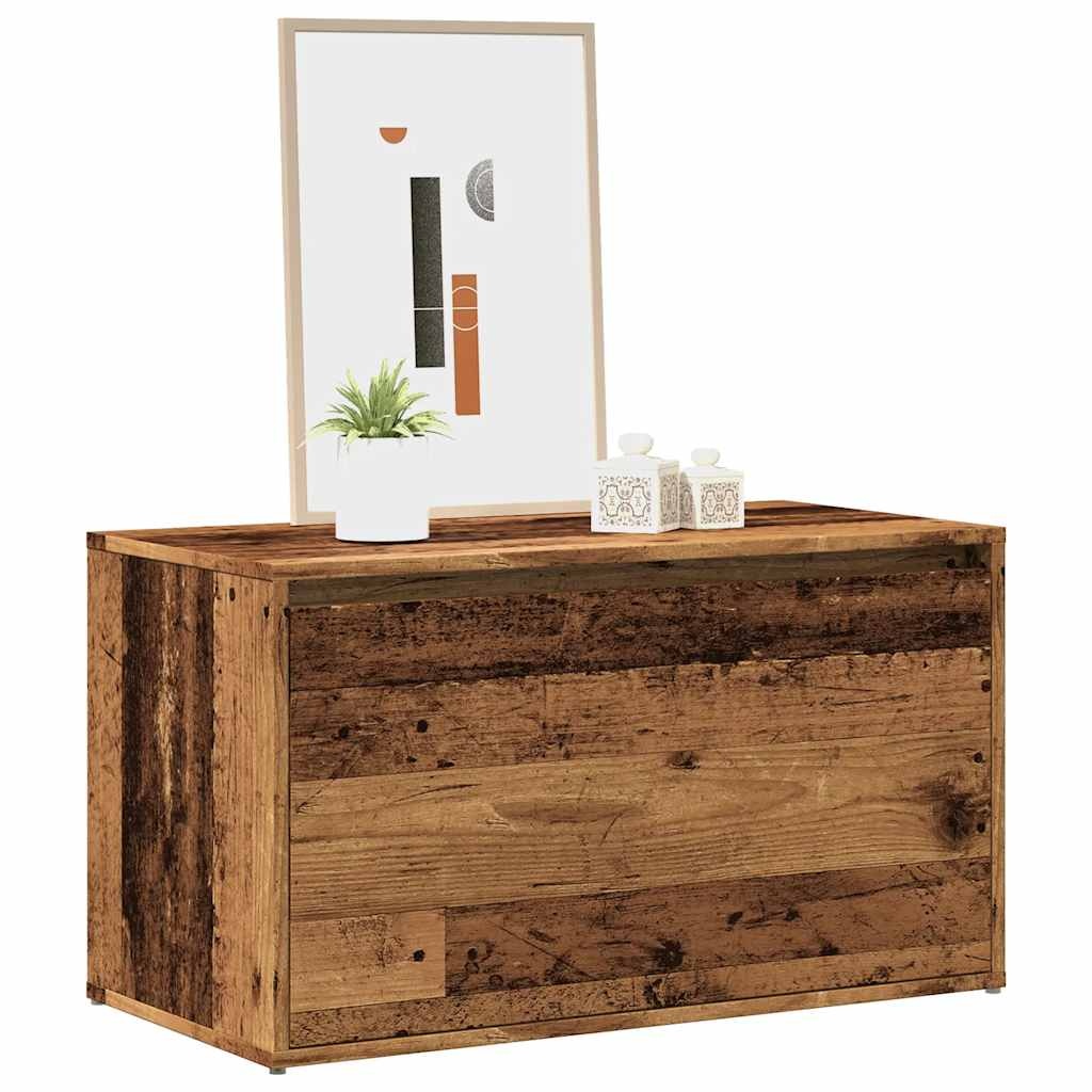 VidaXL Halbankje 80x40x45 cm bewerkt hout oud houtkleurig
