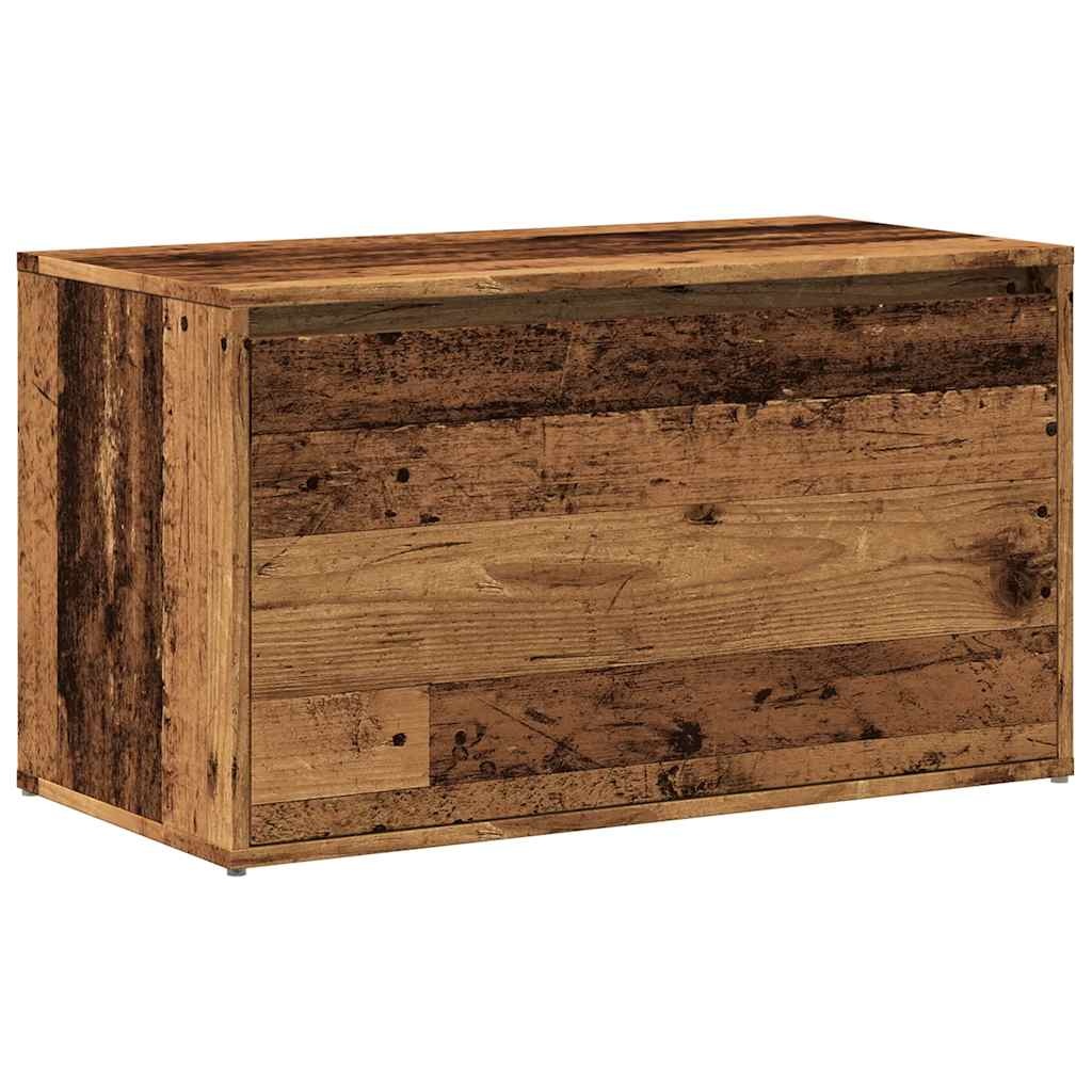 VidaXL Halbankje 80x40x45 cm bewerkt hout oud houtkleurig