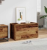 VidaXL Halbankje 80x40x45 cm bewerkt hout oud houtkleurig