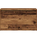 VidaXL Halbankje 80x40x45 cm bewerkt hout oud houtkleurig