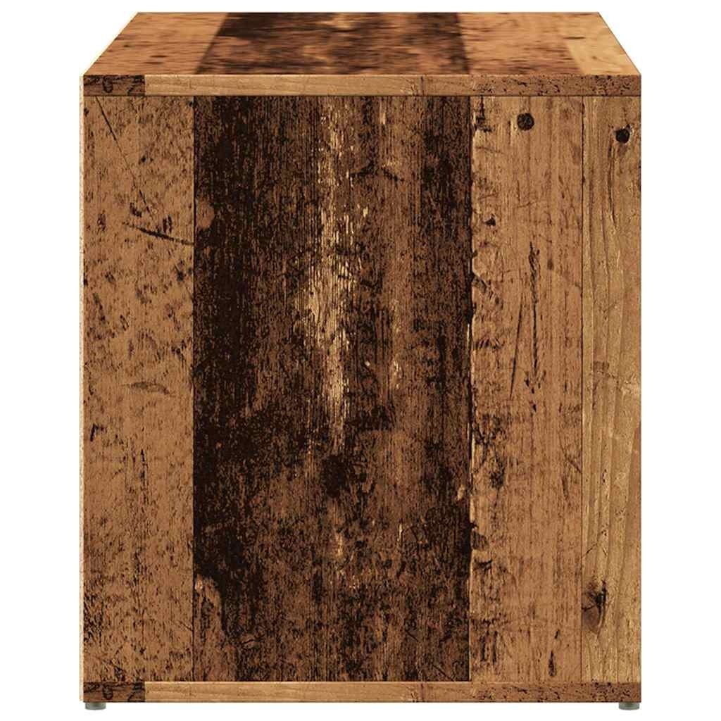 VidaXL Halbankje 80x40x45 cm bewerkt hout oud houtkleurig
