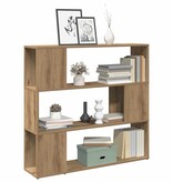 VidaXL Boekenkast/kamerscherm 100x24x94 cm artisanaal eikenkleur