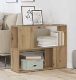 VidaXL Boekenkast/kamerscherm 80x24x63 cm artisanaal eikenkleur