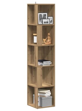 VidaXL Hoekkast 33x33x165 cm bewerkt hout artisanaal eikenkleur