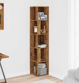 VidaXL Hoekkast 33x33x165 cm bewerkt hout oud houtkleurig