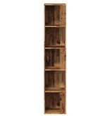 VidaXL Hoekkast 33x33x165 cm bewerkt hout oud houtkleurig