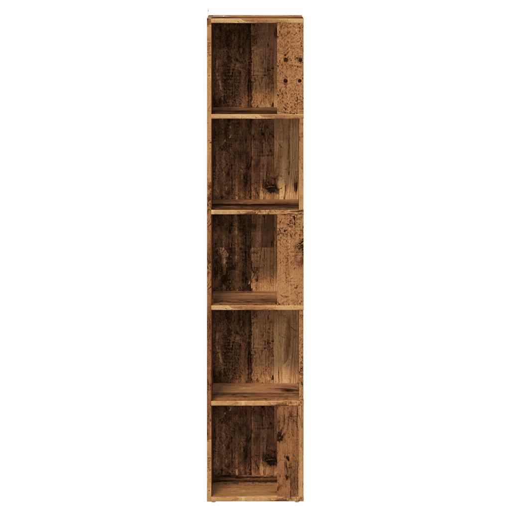 VidaXL Hoekkast 33x33x165 cm bewerkt hout oud houtkleurig
