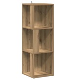 VidaXL Hoekkast 33x33x100 cm bewerkt hout artisanaal eikenkleur