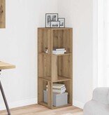 VidaXL Hoekkast 33x33x100 cm bewerkt hout artisanaal eikenkleur