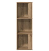 VidaXL Hoekkast 33x33x100 cm bewerkt hout artisanaal eikenkleur