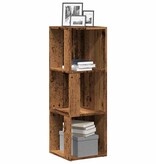 VidaXL Hoekkast 33x33x100 cm bewerkt hout oud houtkleurig