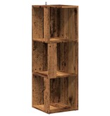 VidaXL Hoekkast 33x33x100 cm bewerkt hout oud houtkleurig
