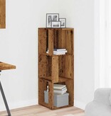 VidaXL Hoekkast 33x33x100 cm bewerkt hout oud houtkleurig