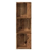 VidaXL Hoekkast 33x33x100 cm bewerkt hout oud houtkleurig