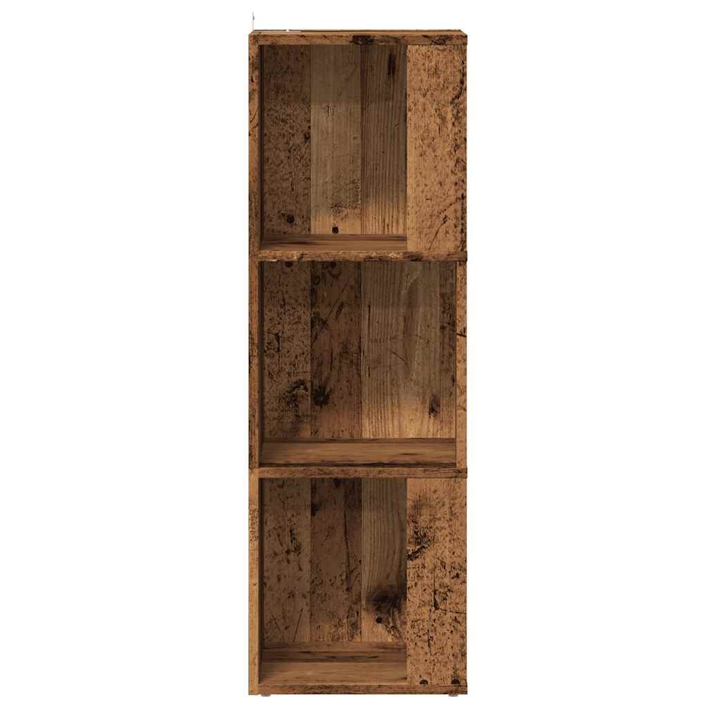 VidaXL Hoekkast 33x33x100 cm bewerkt hout oud houtkleurig