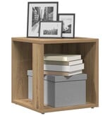 VidaXL Bijzettafel 33x33x34 cm bewerkt hout artisanaal eikenkleurig