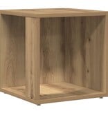 VidaXL Bijzettafel 33x33x34 cm bewerkt hout artisanaal eikenkleurig