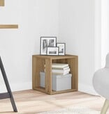 VidaXL Bijzettafel 33x33x34 cm bewerkt hout artisanaal eikenkleurig