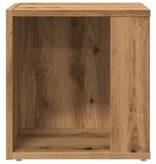 VidaXL Bijzettafel 33x33x34 cm bewerkt hout artisanaal eikenkleurig