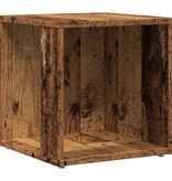 VidaXL Bijzettafel 33x33x34 cm bewerkt hout oud houtkleurig