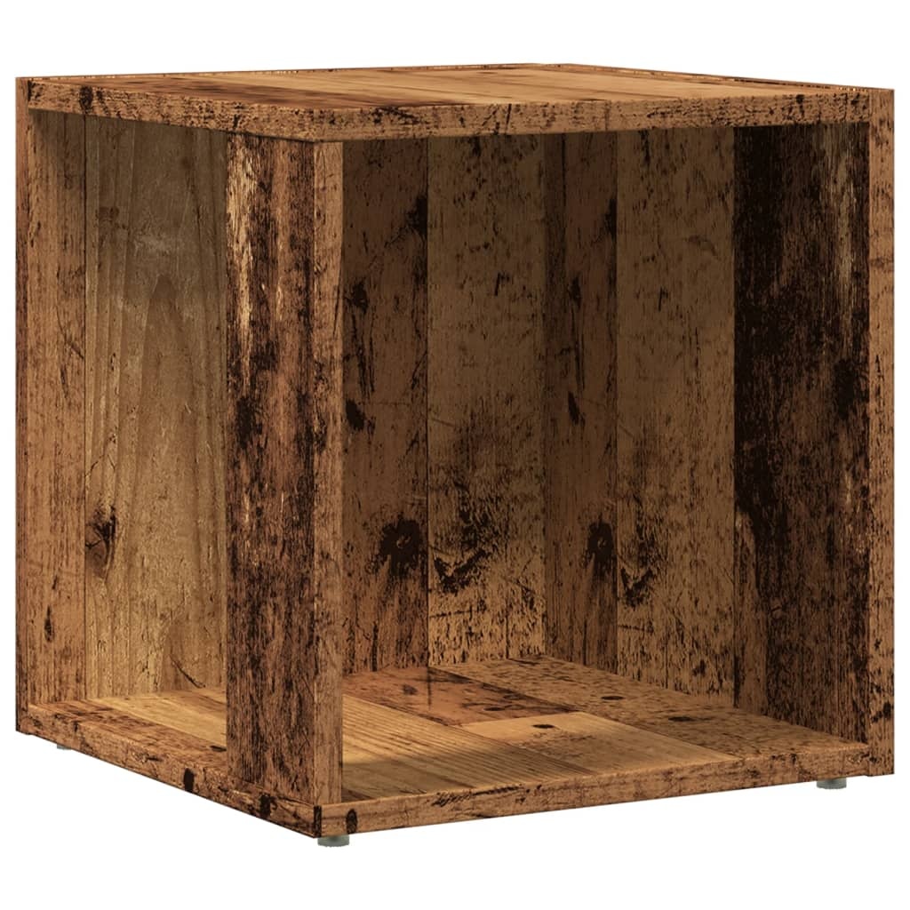 VidaXL Bijzettafel 33x33x34 cm bewerkt hout oud houtkleurig