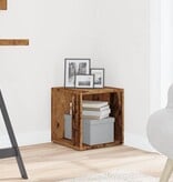 VidaXL Bijzettafel 33x33x34 cm bewerkt hout oud houtkleurig