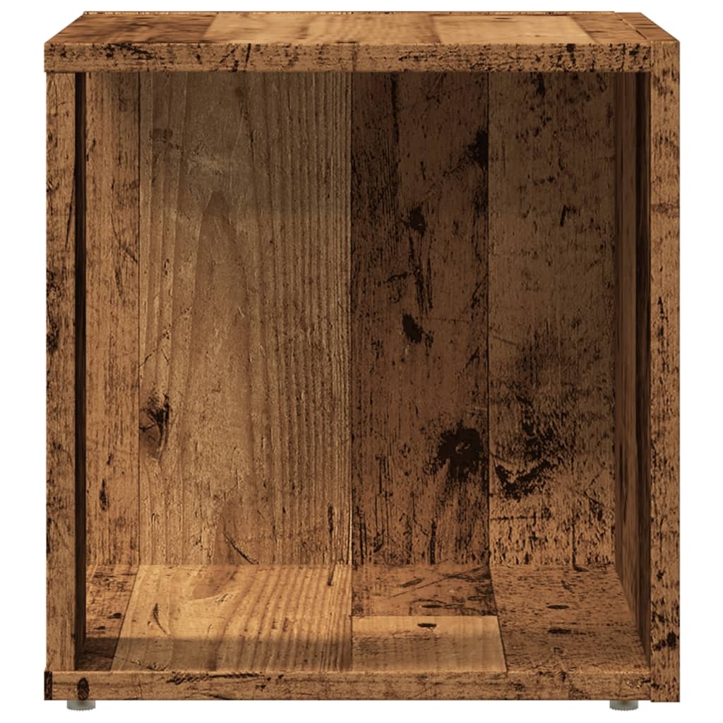 VidaXL Bijzettafel 33x33x34 cm bewerkt hout oud houtkleurig